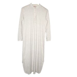 J Christopher Womens Vintage Heart Floral Print Cotton Knit Nightgown Medium